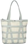 TOM TAILOR Denim Jada Damen Shopper Umh&auml;ngetasche Rei&szlig;verschluss Gro&szlig; Off White