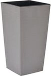 Pflanzgef&auml;&szlig;e Nizza Groove grau Rillenoptik, 35 x 35 x 68 cm Kunststoffgef&auml;&szlig;...
