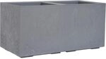 Pflanzkasten FARO Stone schwarz Betonoptik, 40 x 80 x 40 cm