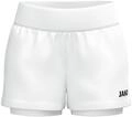 JAKO Damen 2-in-1 Shorts One, wei&szlig;, 34