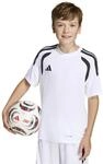 adidas Unisex Kinder Tiro 26 League Kids Shirt, White/Black/Black, 7-8 Years
