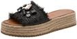 Tamaris Damen Pantolette mit Keilabsatz, schwarz, 37 EU