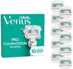 Gillette Venus Pro Comfortglide Sensitive Rasierklingen Damen, 10 Original