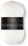Pro Lana Sockenwolle Uni 4-fach 401 - wei&szlig;