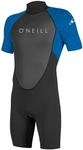 O'Neill Wetsuits Men's Reactor-2 2mm Back Zip Spring Wetsuit, Black/Ocean, XS