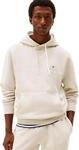 Tommy Hilfiger Herren Hoodie Seasonal Fleece mit Bauchtasche, Beige (Heathered