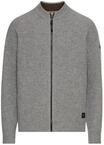 camel active Herren Strickjacke aus Reiner Lammwolle Steingrau, menswear-4XL