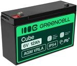Green Cell AGM 6V 12Ah Akku Vlies Batterie VRL Bleiakku Ersatzakku