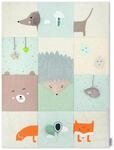 Momi Sensorische Patchwork-Matte VOLPI f&uuml;r Babys und Kleinkinder 120 x 160 cm,