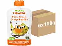 FRECHE FREUNDE Bio-Vanille-Mehrfruchtmus, Frucht und Gemüse, 100 g (6er Pack)