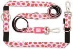 Max & Molly Multifunktions Hundeleine 2m mit 2 Karabinern, Strawberry Dream/XS