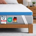 Komfortec Gel Topper 140x200 cm H3/H4, Matratzentopper f&uuml;r Boxspringbett,...