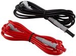 Chauvin Arnoux 2 Sicherheitsmessleitungen 3m, gerade/Winkel-Stecker, rot+sw