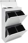 ARREGUI Top CR621-B M&uuml;lltrennsystem aus Stahl mit Aufbewahrungsbox mit Deckel...