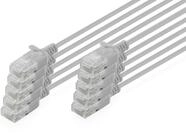 DIGITUS LAN Kabel Cat 6 &ndash; 5 m &ndash; 10 St&uuml;ck &ndash; Slim &ndash; U/UTP &ndash; Grau | 1...