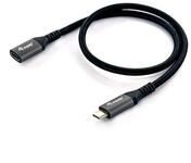 Equip 128370 USB 3.2 Gen 2 C-auf-C-Verl&auml;ngerungskabel, M/F, 0,5m, 4K/60Hz,...