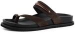 Tamaris Damen Fu&szlig;bett Pantolette Leder flach, braun, 37 EU