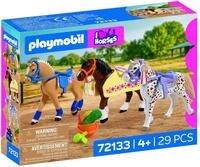 PLAYMOBIL | I Love Horses | DREI Sammelpferde | Pferde‑Set mit Decken,...