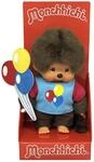 Sekiguchi 205233 - Original Monchhichi Junge mit rot-blauem T-Shirt und bunten