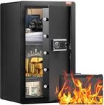 VEVOR Safe Tresor mit feuerfester Geldtasche, Einzelt&uuml;r-Safe 5,5 Kubikfu&szlig;, 2