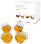 Diamant Gl&auml;ser, Ausgefallene Schnapsgl&auml;ser, 4er Set, Schnapsglas lustig,...
