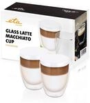 ETA Doppelwandige Latte Macchiato Gl&auml;ser, 350ml, 2 St&uuml;ck, hei&szlig;e & kalte Getr&auml;nke,