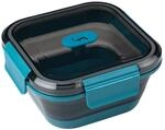 Lurch Frischhaltebox Silikon 700 ml Petrol &ndash; Faltbar und Auslaufsicher - Lunchbox