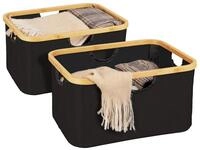 WENKO Korb Mod. Ecori im 2er Set, Faltbare Aufbewahrungsk&ouml;rbe, 28 Liter,...