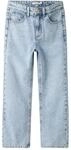 Name IT M&auml;dchen Girl Fit Nkfrose Hw Straight Jeans 9222-Be Noos, Light Blue Bleached