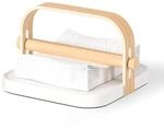 Umbra Bellwood Serviettenhalter, Serviettenspender aus Holz mit Beschwerer,...