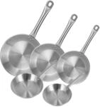 Well Home Pfannen-Set, 5 St&uuml;ck, &Oslash; 20/24 / 28/30 / 32 cm, aus Edelstahl,