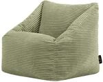 Icon Natalia Sitzsack Kinder, Salbeigr&uuml;n, Flauschiger Cord Stoff, Sitzsack...
