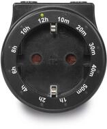 Blanko Timer CT4, Steckdose mit integrierter LED-Anzeige, energiesparender digitaler