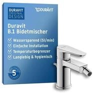 Duravit B.1 Einhebel-Bidetarmatur (Auslauf H&ouml;he 78 mm), Bidetmischer mit