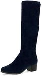Caprice Damen Mode-Stiefel flach, Blau (NAVY STRETCH), 36