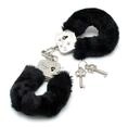 Erotic Fashion Police Handschellen mit schwarzes Fell, schwarzes Metall...
