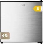 EVVO Mini-K&uuml;hlschrank F22X, 46 l, Edelstahl, energiesparend, 80 kWh/Jahr, 41 dB,