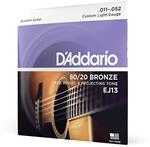 D'Addario EJ13 80/20 Bronze Akustikgitarrensaiten, Custom Light, 11-52