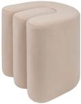 Atmosphera - Sitzsack aus samt Bolan beige 40x40cm