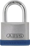 ABUS Vorh&auml;ngeschloss Silver Rock 5/40 aus massivem Zink - mit Silikon Schutzrahmen -