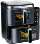 alpina Double Airfryer XXL - Hei&szlig;luftfritteuse 11L - Air Fryer mit 2 Kammern -...