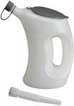PRESSOL 0656238 Messbecher mit Deckel-FLA-PE, 2 l-wei&szlig;-transparent