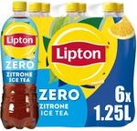 LIPTON ICE TEA Zero Lemon, Zuckerfreier Eistee mit Zitronen Geschmack, EINWEG (6 x