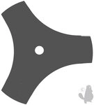 3-Zahnmesser Ersatzmesser f&uuml;r Freischneider 230 x 25,4 x 1,4 mm