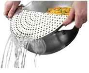 Ibili Sieb f&uuml;r T&ouml;pfe 728100, Abtropfhilfe f&uuml;r Kocht&ouml;pfe, Siebaufsatz, halbrund,