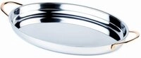 APS 60310 Servierpfanne, 31 x 21,5 cm, H&ouml;he 3 cm, Edelstahl poliert, vergoldete