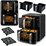 Berdsen Hei&szlig;luftfritteuse Airfryer mit Hei&szlig;luft - 12 l - Vertikale...