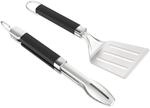 Weber tragbares Grillwerkzeugset (2-teilig) - besteht aus Grillzange und Wender,