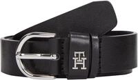 Tommy Hilfiger Damen G&uuml;rtel Essential Effortless 2,5 cm Lederg&uuml;rtel, Schwarz