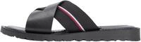 Tommy Hilfiger Herren Sandalen Core Criss aus Leder, Schwarz (Black), 40